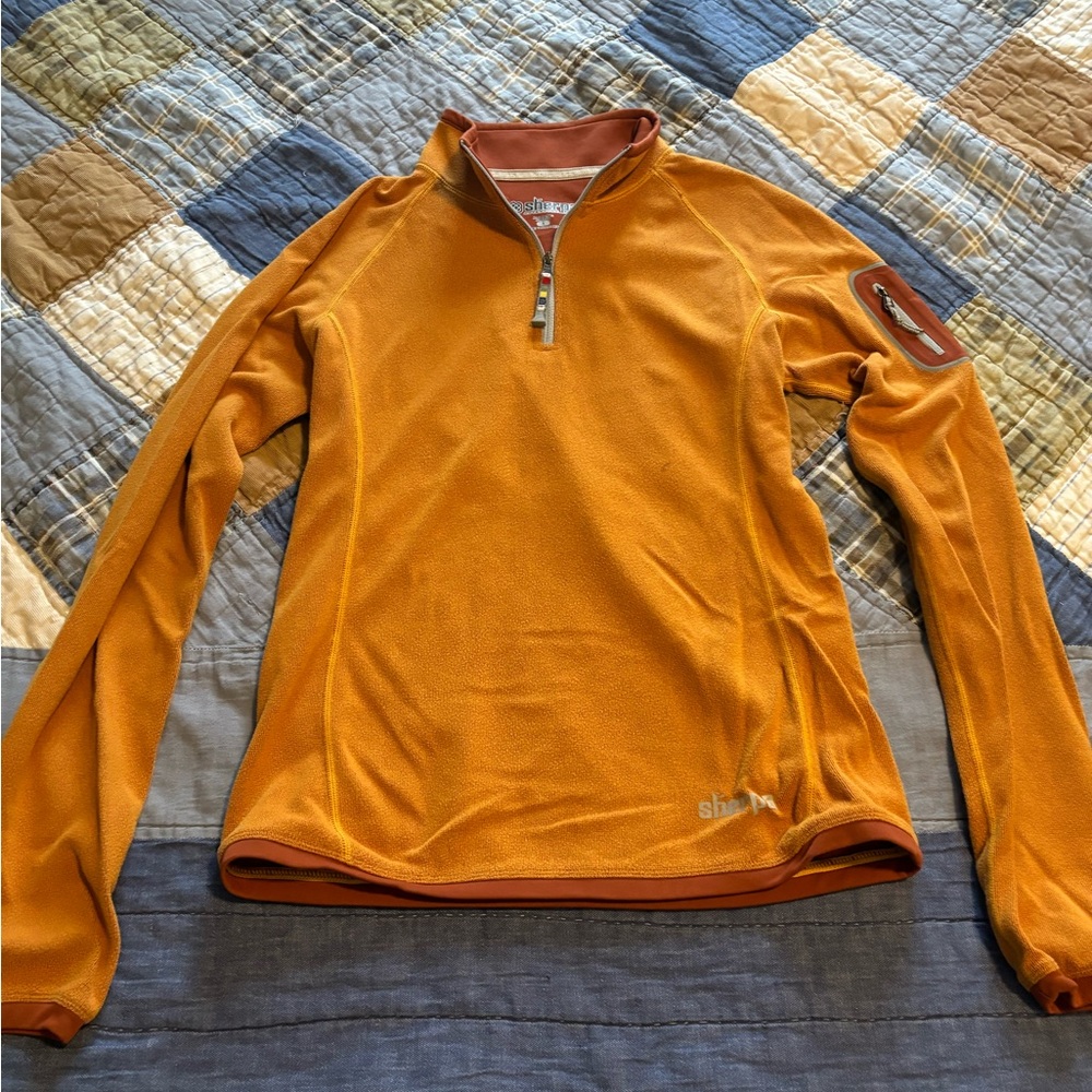 Sherpa Orange Quarter-Zip Women's athletic shirt